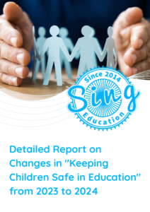 First page of a document titled "Detailed Report on Changes in Keeping Children Safe in Education from 2023 to 2024